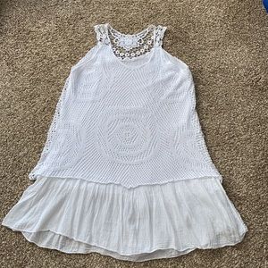 White mini summer dress